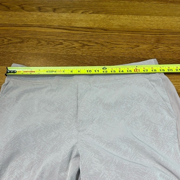 Athleta Brooklyn Textured Pant High Ankle Latte Grain Camo Pink Size 18 - Picture 10 of 14